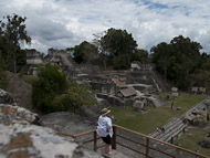 Central Plaza at Tikal Ruins - tikal mayan ruins,tikal mayan temple,mayan temple pictures,mayan ruins photos